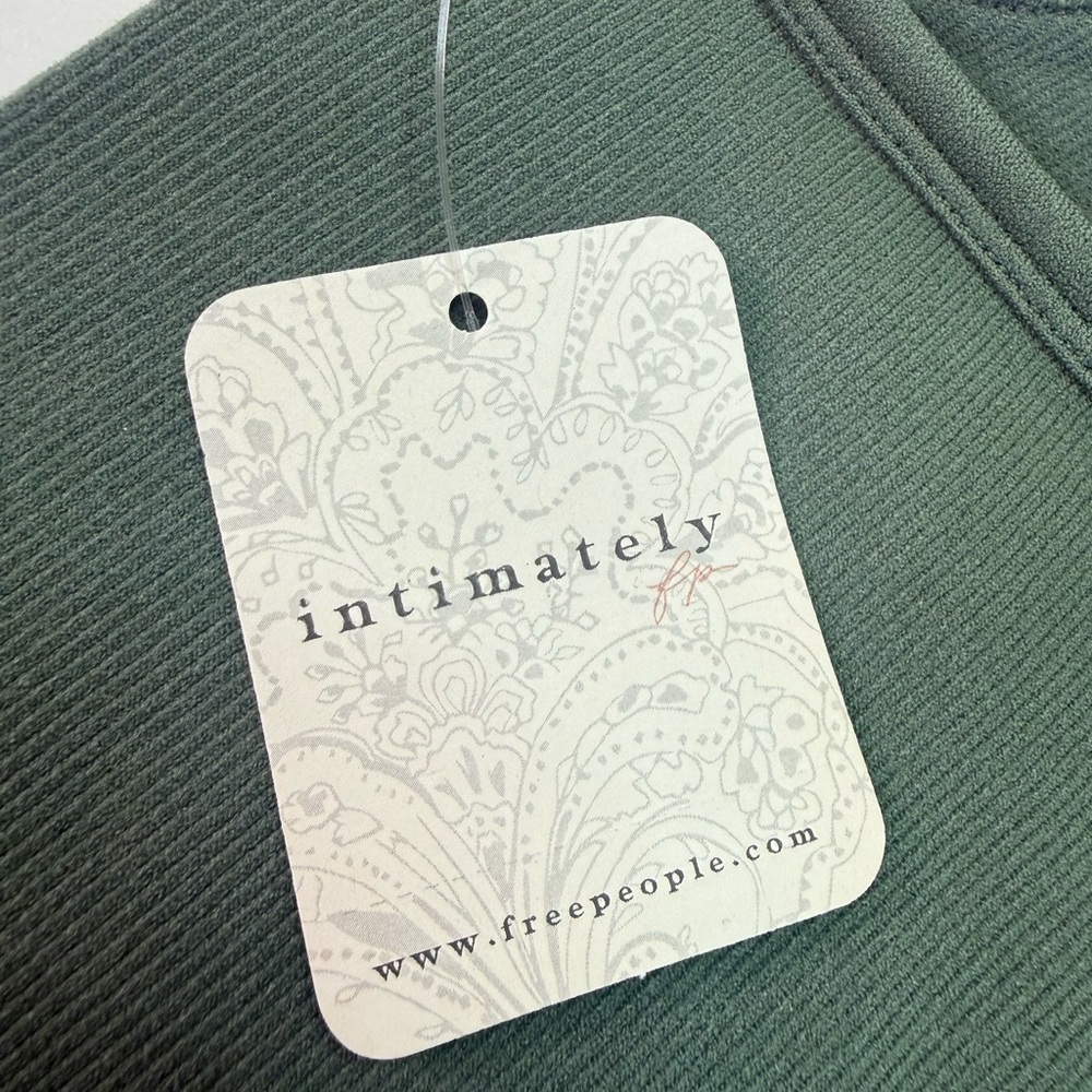 Intimately by Free People Army Green Ribbed Tank Top - Picture 4 of 5